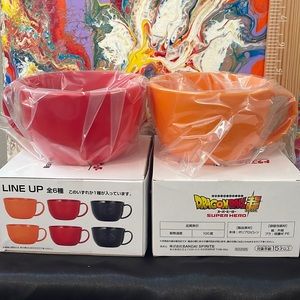 Anime Ichiban Kuji Dragon Ball Super Hero I Prize Soup Mug set of 2 BANDAI
